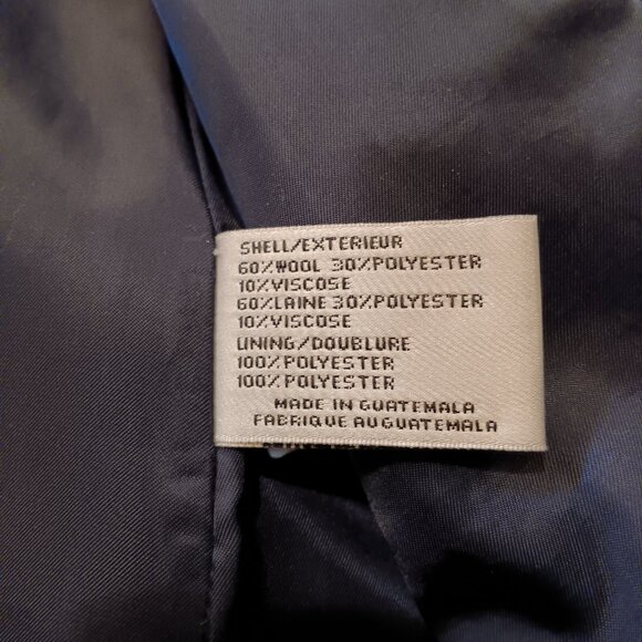 DKNY Chic & Tailored Black Wool Peacoat 2 - Picture 10 of 15